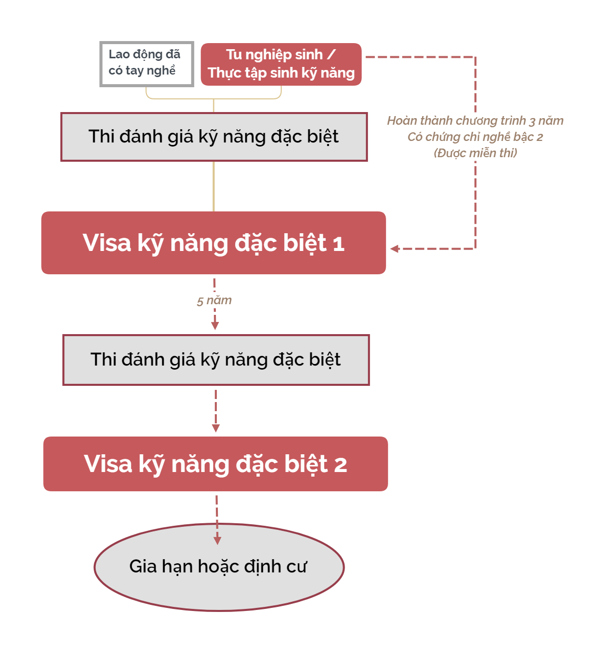 Quy trình cấp Visa đặc định 1 và 2